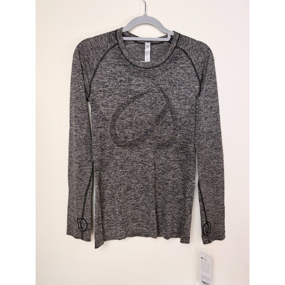 CRZ Yoga Long Sleeve Athletic Top Heather Gray Thumbhole Workout Shirt M NWT